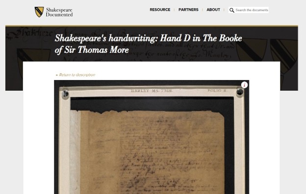 Folger Shakespeare Library Hand D page